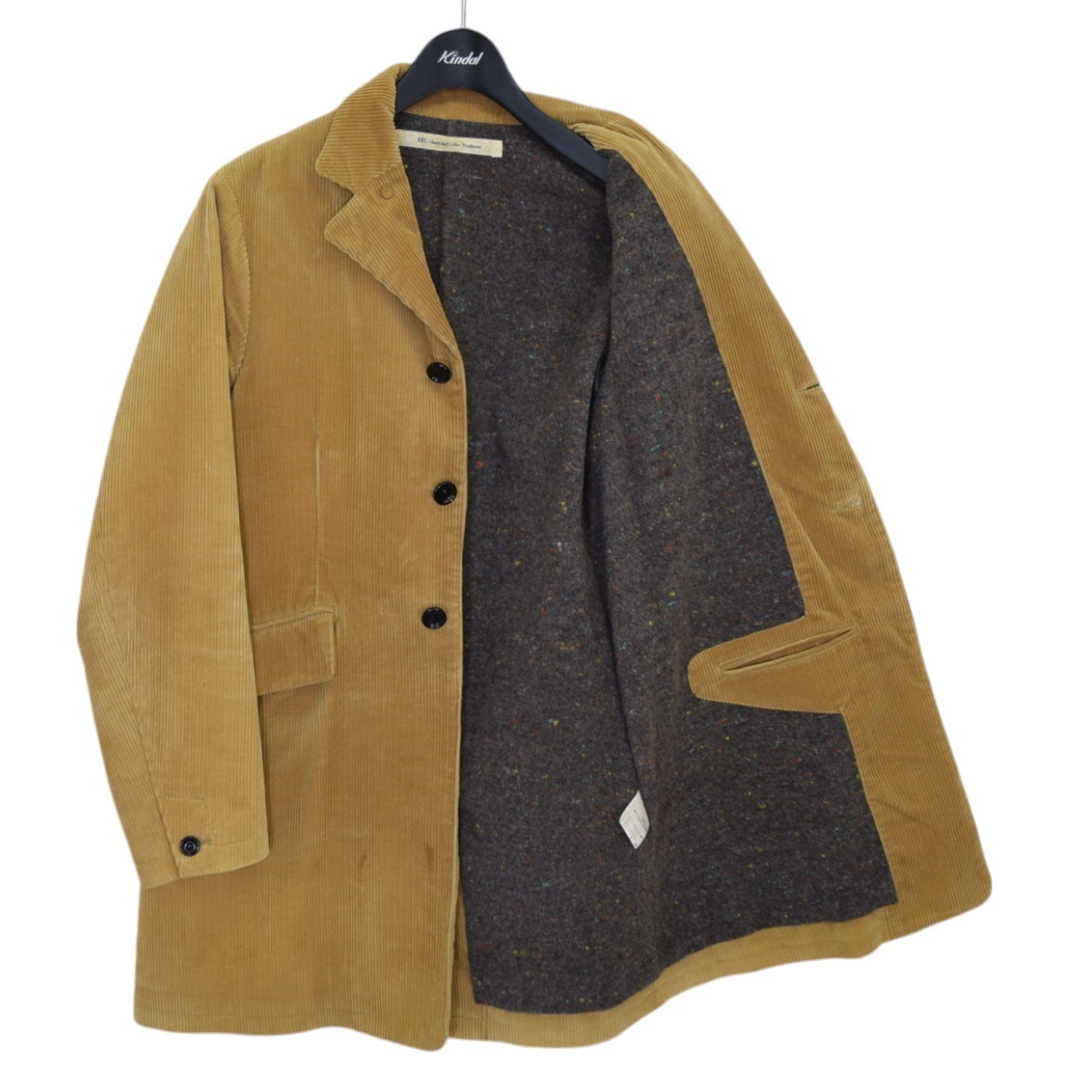 【中古】EEL　スコッチコート コーデュロイコート ベージュ サイズ：M 【011024】（イール）