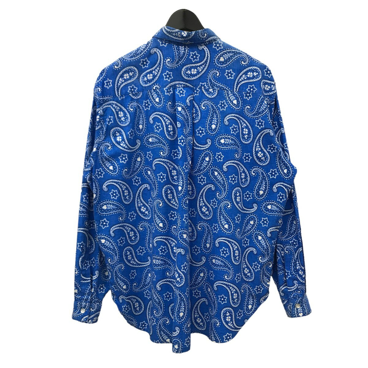 【中古】SHADOW BOXERペイズリーシャツ ブルー サイズ：M【価格見直し】