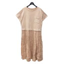 【中古】nest Robe ドッキングワンピース 01192-2046 ベージュ サイズ:Free 【031024】(ネストローブ)(4)