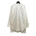 【中古】COMOLI バンドカラーシャツ ホワイト サイズ:2 【041024】(コモリ)