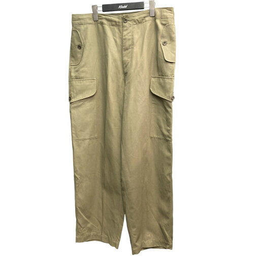 【中古】KIJIOVER PANTS リネンリラックスカーゴパンツ BBZ2021202A0005 オリーブ サイズ:4【価格見直し】 【中古】KIJIOVER PANTS リネンリラックスカーゴパンツ BBZ2021202A0005 オリーブ サイズ:4【価格見直し】