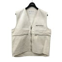 【中古】CAMIEL FORTGENS ZIP VEST ジップベスト ホワイト サイズ:S 【101024】(カミエルフォートへンス)