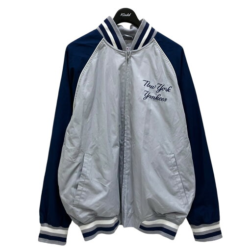 【中古】G-III sports by carl banks 00s MLB NY YANKEES ジップブルゾン ネイビー×グレー サイズ:L 【131024】(カールバンクス) 【中古】G-III sports by carl banks 00s MLB NY YANKEES ジップブルゾン ネイビー×グレー サイズ:L 【131024】(カールバンクス)