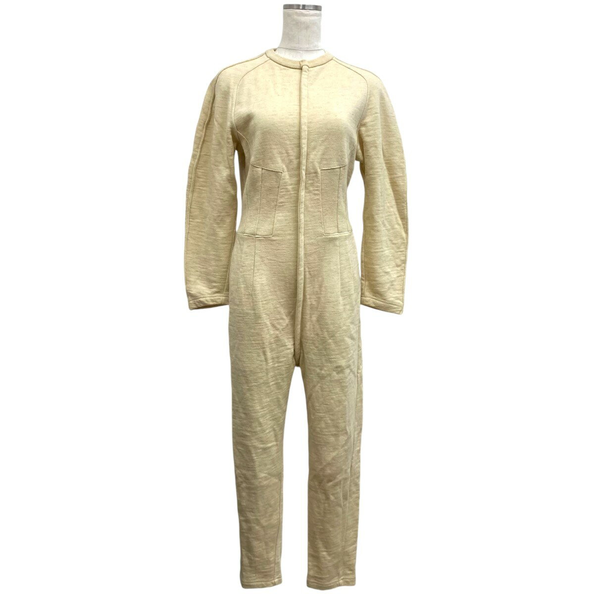 【中古】FUMIKA UCHIDASWEAT JUMP SUIT スウェットジャンプスーツ ベージュ サイズ：S【価格見直し】