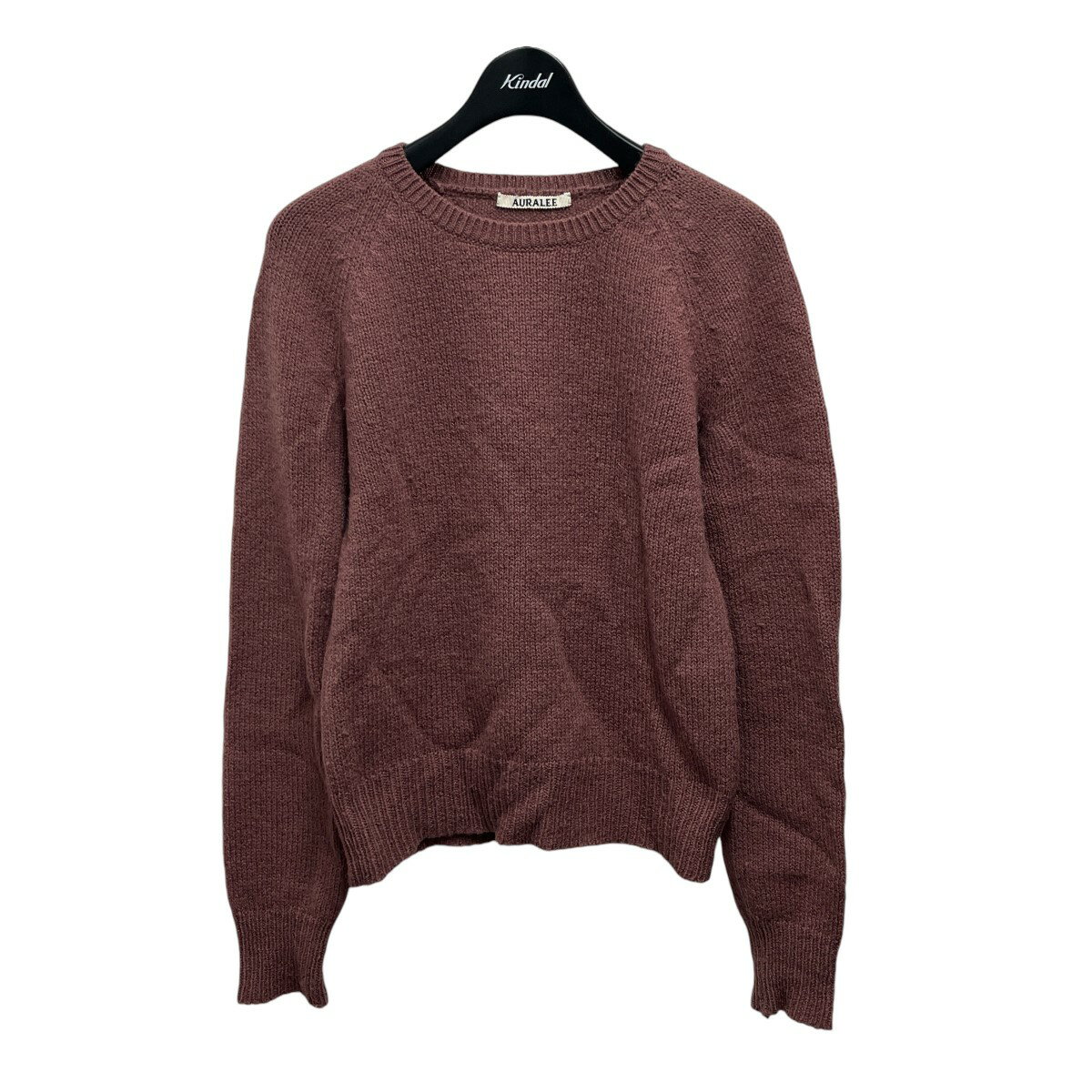 AURALEEPURE SHETLAND WOOL KNIT P O A9AP03SL レッドブラウン サイズ：0