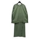 【中古】CLANE COLOR BULKY JERSEY SET UP セットアップ 12112-5322 グリーン サイズ:1 【231024】(クラネ)