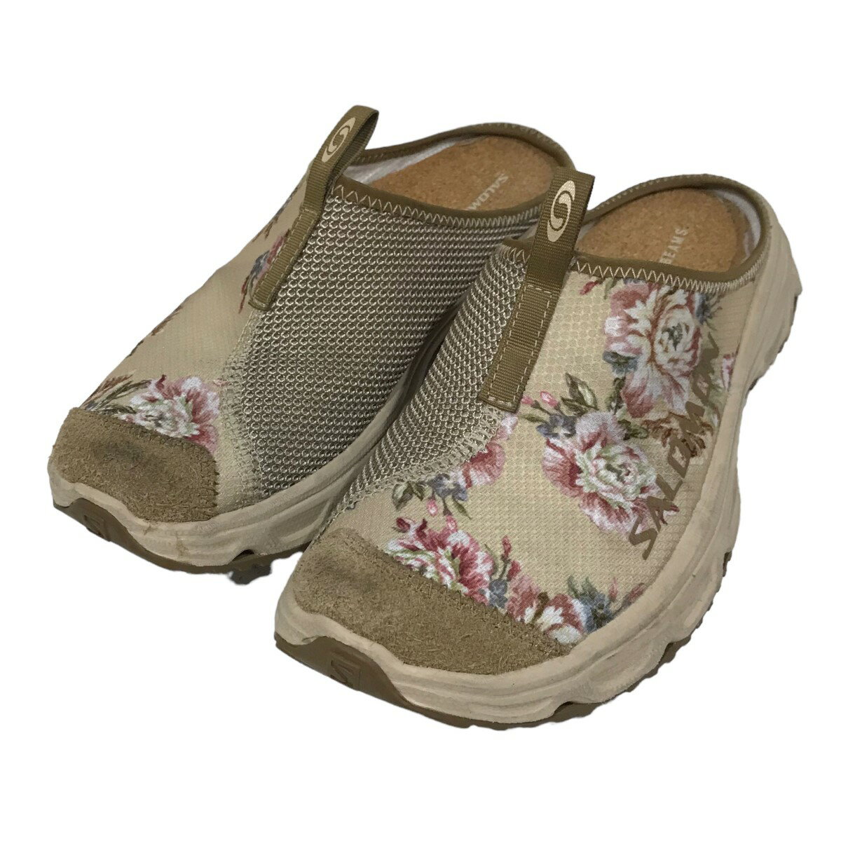 【中古】SALOMON×BEAMS花柄スリッポンサンダル RX SLIDE 3．0 FLOWERS RXスライド3．0フラワーズ 474207 ベージュ サイズ：26cm【価格見直し】