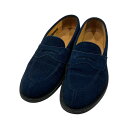 【中古】MAKERSV TIP LOAFER スウェードローファー ネイビー サイズ:6 1/2【価格見直し】