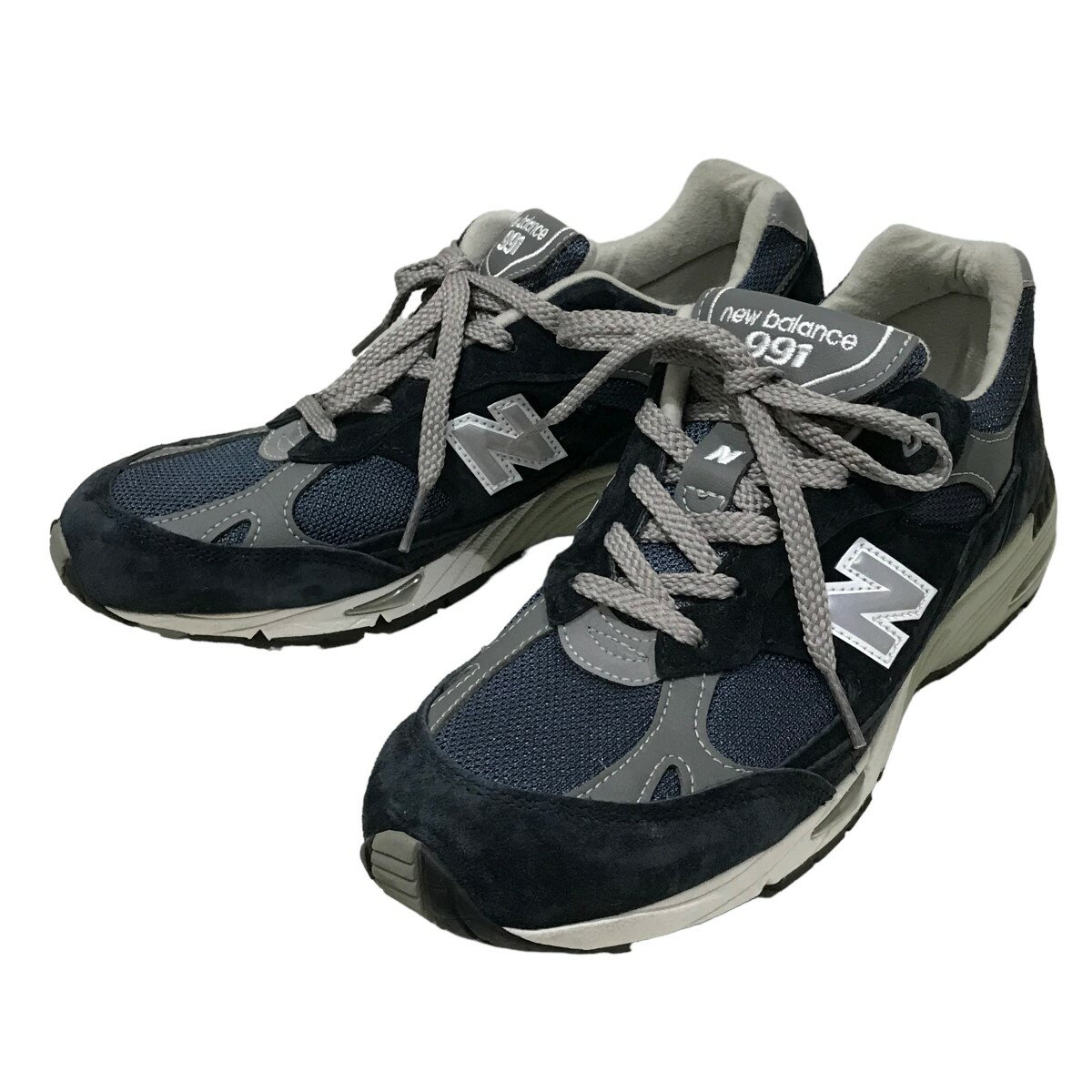 【中古】NEW BALANCEスニーカー W991NV ネイビー サイズ：8 1/2【価格見直し】