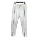 【中古】DOUBLE STANDARD CLOTHING ESSENTIAL トラックパンツ 2506-251-221A ホワイト×ブラック サイズ:36 【3...