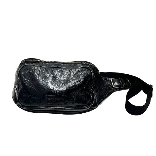 【中古】Saint Laurent Paris ロゴレザーボディバッグ ウエストバッグ 586206 ブラック 【021124】(サンローランパリ) 【中古】Saint Laurent Paris ロゴレザーボディバッグ ウエストバッグ 586206 ブラック 【021124】(サンローランパリ)