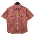 【中古】SUGAR CANE HICKORY STRIPE S S WORK SHIRT 半袖シャツ SC37944 レッドホワイト サイズ:S 【031124...