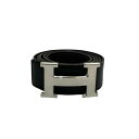 【中古】HERMES コンスタンスベルト ブラックxブラウン サイズ:95 【041124】(エルメス)