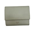 【中古】CELINE スモール トリフォールドウォレット 財布 10B573BEL ホワイト 【061124】(セリーヌ)