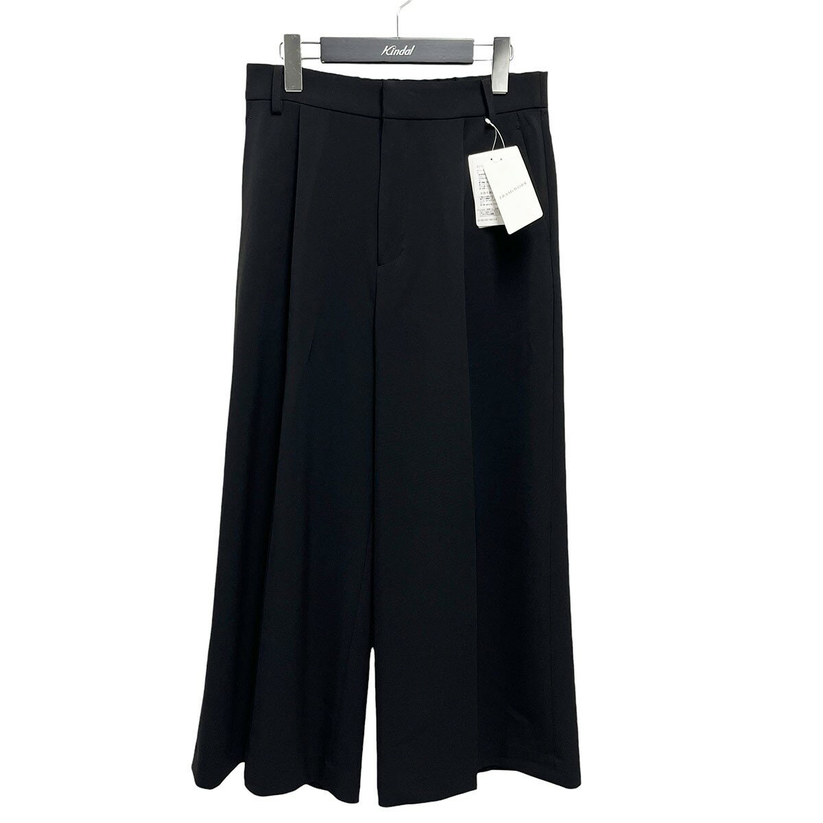 【中古】FRAMeWORK 23SSタックワイドパンツ 23-030-220-7492-2-0 ブラック サイズ:40 【061124】(フレームワーク)