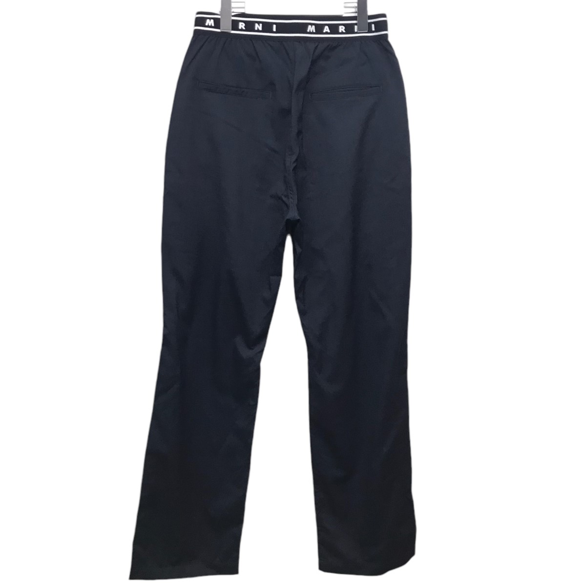 【中古】MARNI 24SS ウエストロゴイージースラックス PUMU0242UD ネイビー サイズ:46 【061124】(マルニ)