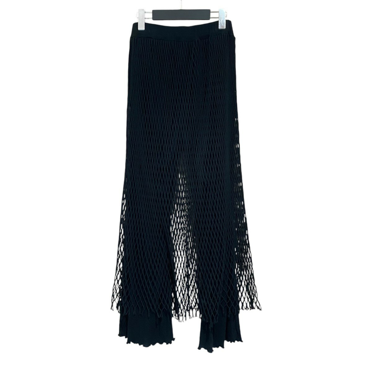 【中古】LIMI feu24SS COTTON RAYON RIB + COTTON MESH LAYERED PANTS LS-T81-834 ブラック サイズ：2【価格見直し】