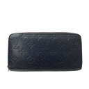 【中古】LOUIS VUITTONジッピーウォレット モノグラム長財布 M62121 ネイビー/マリーヌルージュ【価格見直し】