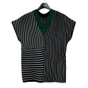 【中古】AKIRA NAKAJeanne Knit Pullover Vネックニットベスト AR1965WHBK ブラック×グリーン サイズ:2【価格見直し】