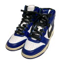 【中古】NIKE×AMBUSHDUNK HIGH ダンク ハイ ハイカットスニーカー CU7544-400 ブルー、ブラック、ホワイト サイズ:28cm【価格見...
