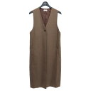【中古】PhlannelCo Twill Tuxedo Vest Dress ウール/シルク/コットンロングジレ BBZ1022209A0002 ブラウン サイ...
