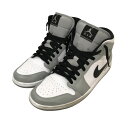 【中古】NIKE AIR JORDAN 1 MID スニーカー 554724-092 グレー サイズ:10.5 【171124】(ナイキ)