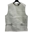 【中古】PRADA23SS レザーベスト ホワイト サイズ:50【価格見直し】