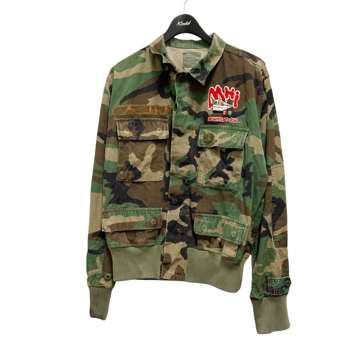 maharishi 黒 ステンカラーコート 迷彩柄ライナー　マハリシ ステューシー マハリシ フューチュラ STUSSY x maharishi FUTURA