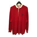 【中古】6(ROKU) BEAUTY&YOUTH×Americana RUGBY SHIRT ポロシャツ レッド サイズ:表記なし 【201124】(ロクビュー...