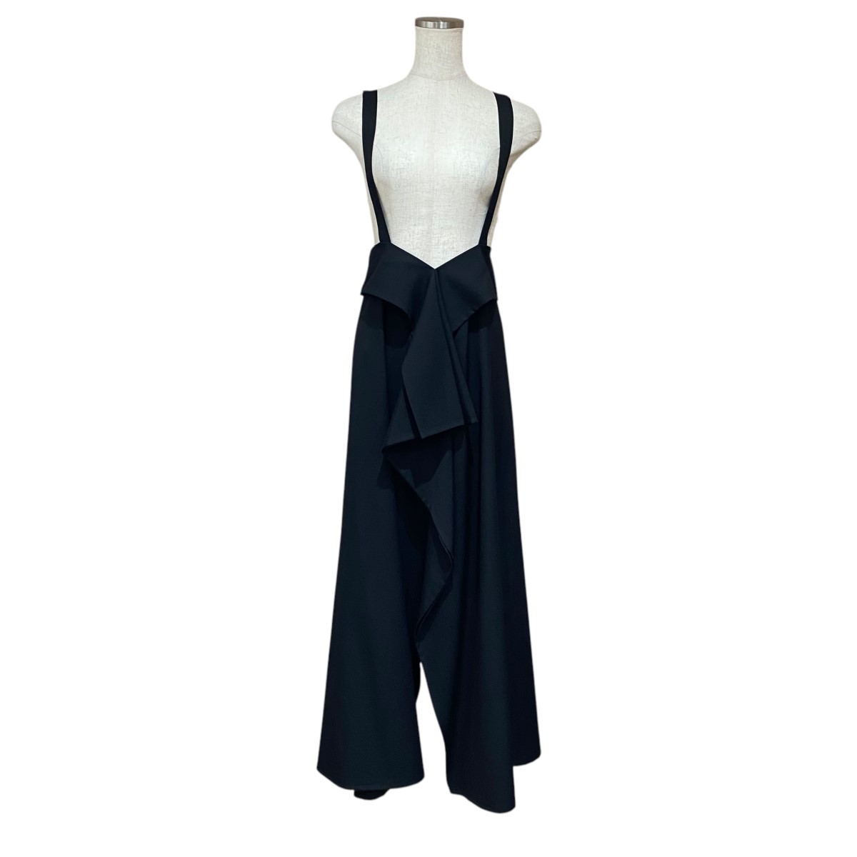【中古】LIMI feu24SS ダメージ加工 オーバーオール LS-D29-012 ブラック【価格見直し】