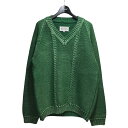 【中古】Maison Margiela 22SS Vネックニット S50GP0267 グリーン サイズ:S 【211124】(メゾンマルジェラ)