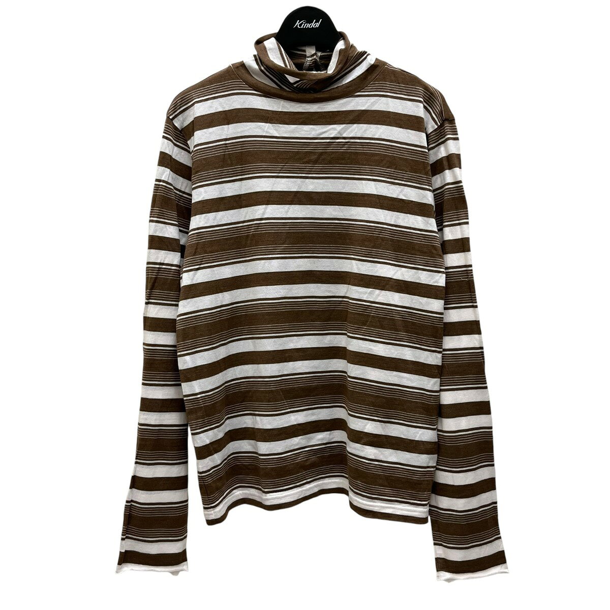 Other - 【中古】6(ROKU) BEAUTY＆YOUTHボーダー 長袖Tシャツ 8612-241-0345 ホワイト×ブラウン【価格見直し】