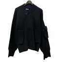 【中古】Tamme24AWA1 KNIT DECK JACKET ポーチ付ニットジャケット 24A0197 ネイビー サイズ:3【価格見直し】