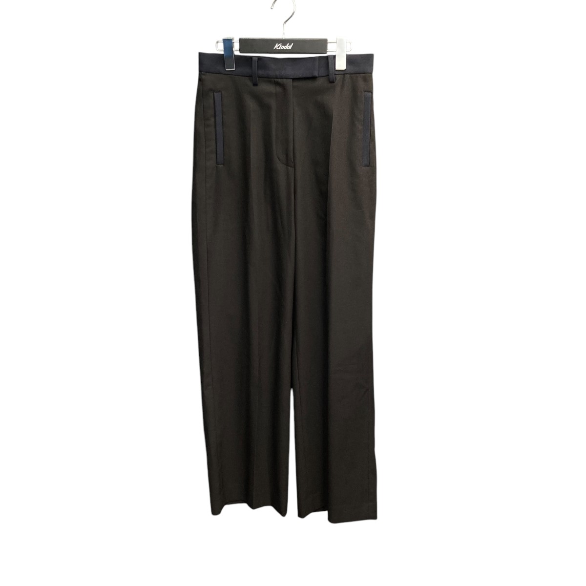 【中古】AEWEN MATOPH ツイル バイカラー スラックス 8714-202-0121 ブラック サイズ:38 【041224】(イウエン マトフ)