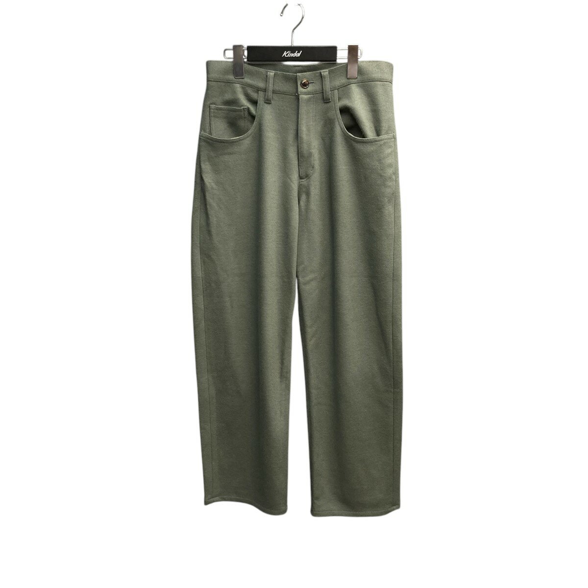 【中古】URU22AW WOOL PONCH-5POCKET PANTS 22FWP03 グリーン サイズ:1【価格見直し】