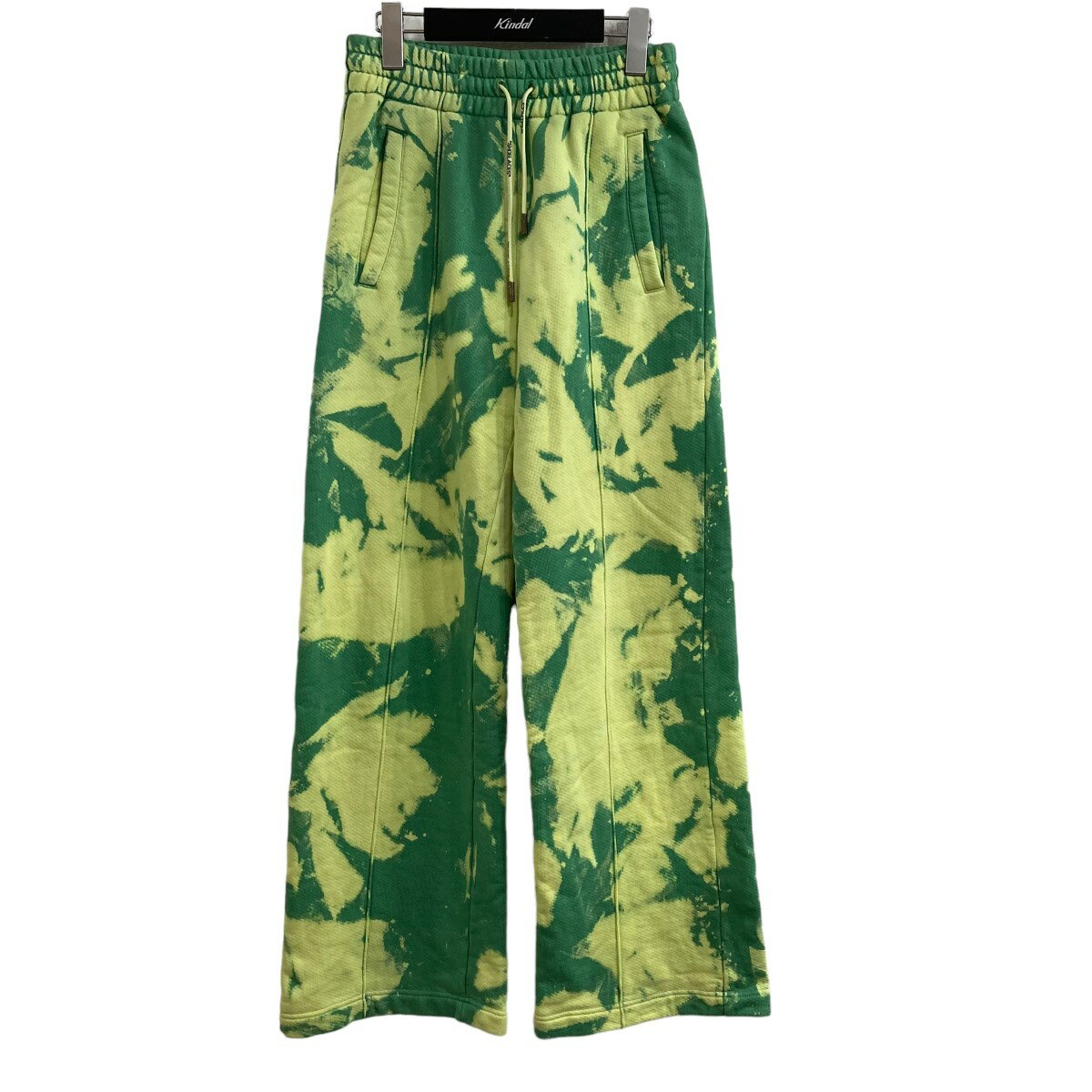 【中古】OFFWHITEタイダイフレアスウェットパンツ OWCH005F19F30050 ライトグリーン サイズ:S【価格見直し】