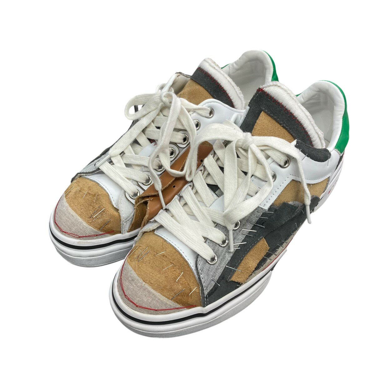 【中古】KOLOR22SS パッチワークローカットスニーカー 22SCM-A01501 マルチカラー サイズ：25.5【価格見直し】