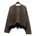 【中古】SASQUATCHfabrix.20AW FRINGE FAKE SUEDE SMOCK フリンジスウェット 20AW-CSL-010 ブラウン サイズ...
