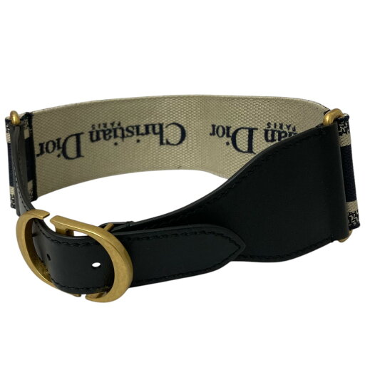 【中古】DIOR エンブロイダリーキャンバスベルト ネイビー×ブラック サイズ:65 【091224】(ディオール) 【中古】DIOR エンブロイダリーキャンバスベルト ネイビー×ブラック サイズ:65 【091224】(ディオール)