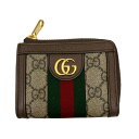 【中古】GUCCI コンパクトウォレット 644333 ブラウン 【091224】(グッチ)