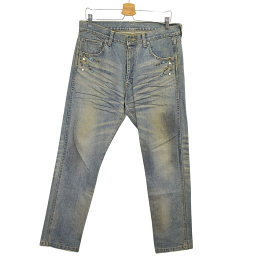 【中古】rehacer ズタッズデニムパンツ インディゴ サイズ:XL 【091224】(レアセル) 【中古】rehacer ズタッズデニムパンツ インディゴ サイズ:XL 【091224】(レアセル)
