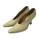 【中古】BOTTEGA VENETAアーモンドパンプス ベージュ サイズ:36.5【価格見直し】