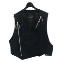 【中古】YUKI HASHIMOTOジップベスト 211 01 0305V ネイビー サイズ:48【価格見直し】