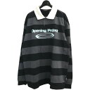 【中古】OPENING PROJECTポロシャツ FWSWCTA341M ブラック×グレー サイズ:L【価格見直し】