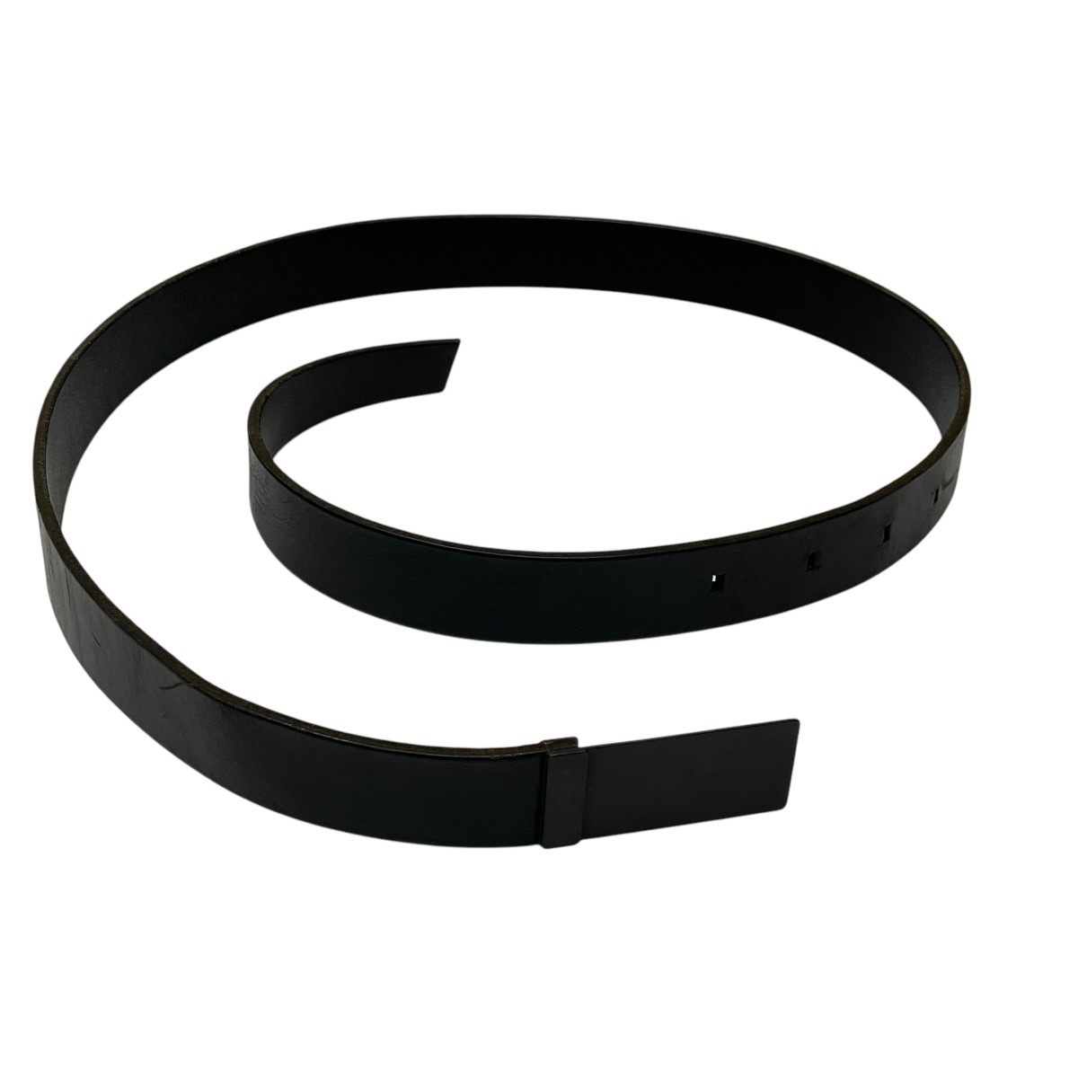 【中古】iolom　Plate Buckle Leather Belt プレートバックルレザーベルト ブラック 【121224】（イオロム）