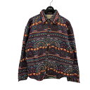 【中古】GUELE NKKE 総柄 ジャガードシャツ パープル 【131224】(GUELE NKKE)