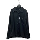 【中古】BASICKS Oversized Satin Shirt 長袖シャツ S2.5-0204 ブラック サイズ:S 【161224】(ベイシックス)