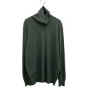 【中古】LORO PIANAタートルネックニット FAF9161 グリーン サイズ:54【価格見直し】