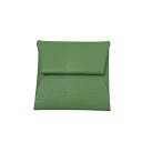 【中古】HERMES バスティア 小銭入れ グリーン 【261224】(エルメス)