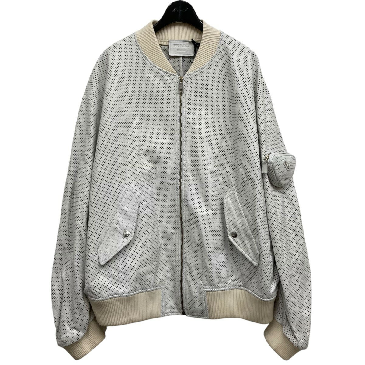 【中古】PRADAブルゾン ホワイト サイズ:52【価格見直し】